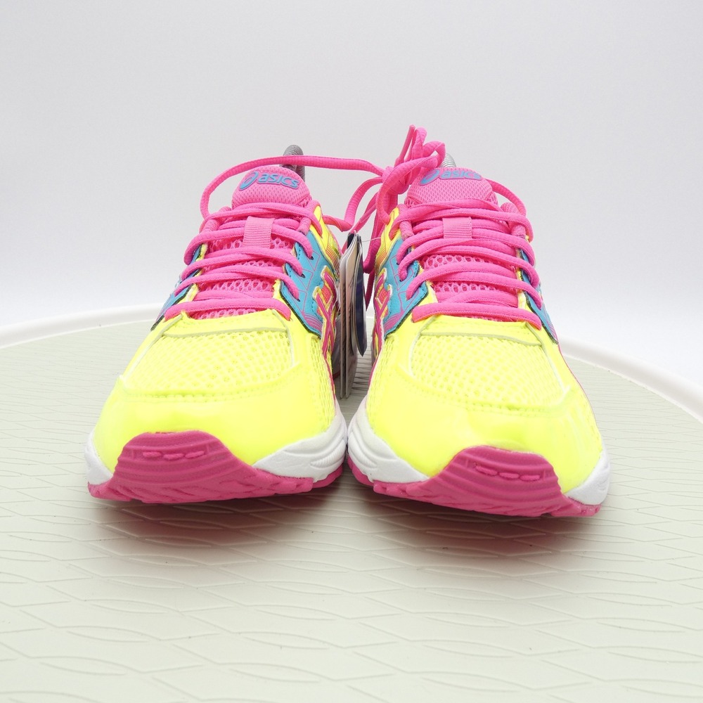 Asics Gel-Contend 3 Womens Running Shoes Neon Yellow Pink Blue C566N Size 6 - Picture 2 of 11